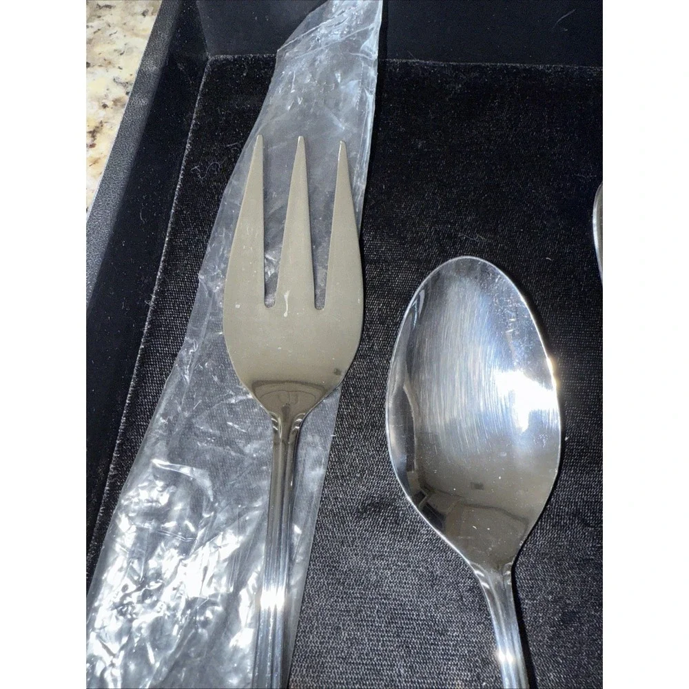 Farberware Stainless Breeze 3 Piece ServingSpoon Meat Knife Butter‎ Knife 5233